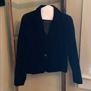 Banana Republic Black Velvet Blazer, Size 4